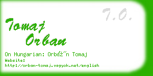 tomaj orban business card